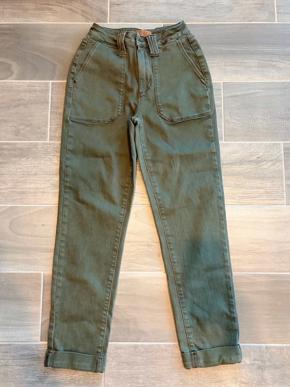 Judy Blue Olive Green Straight-Leg Women’s Jeans